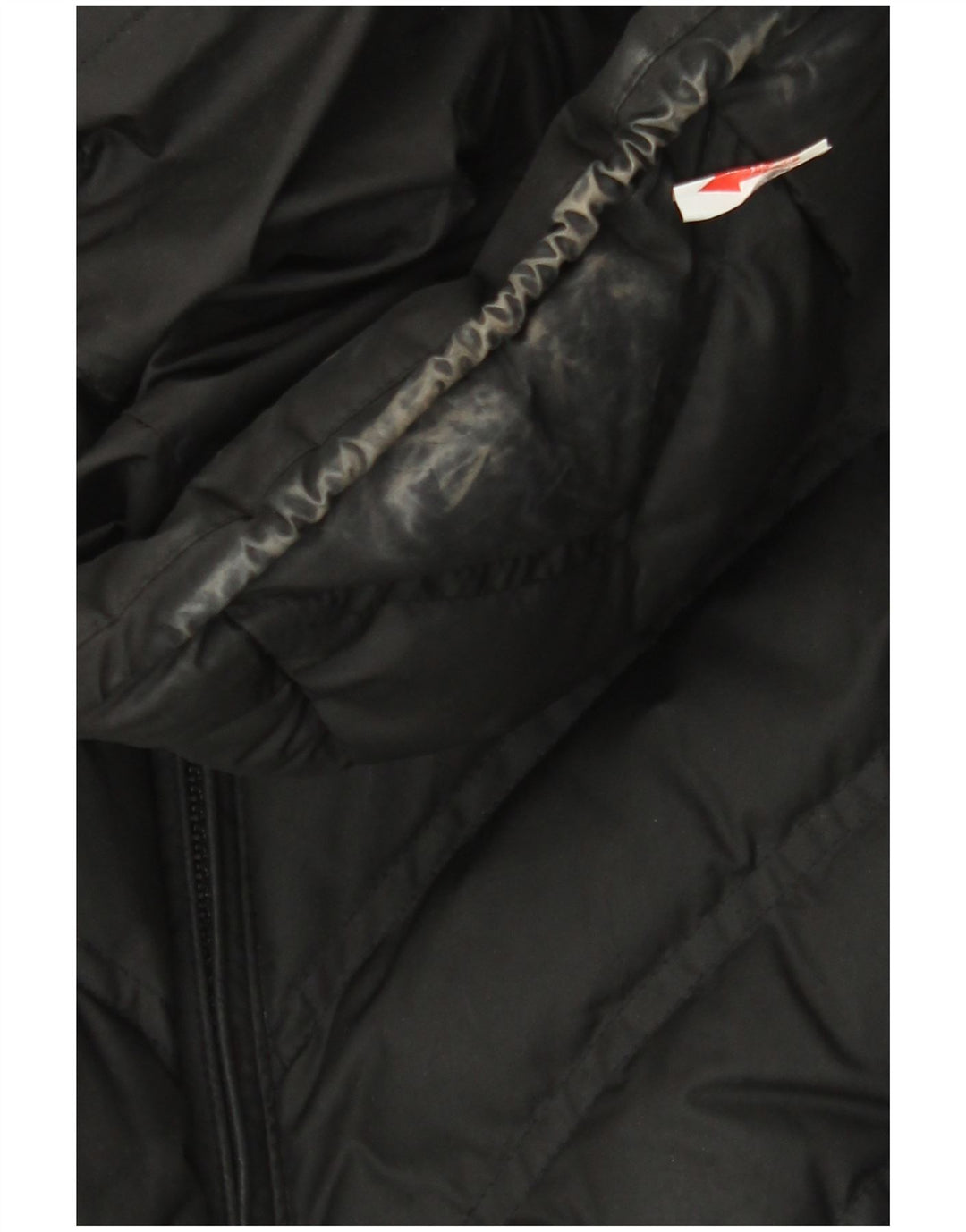 Casaco acolchoado com capuz feminino Patagonia UK 10 pequeno poliéster preto