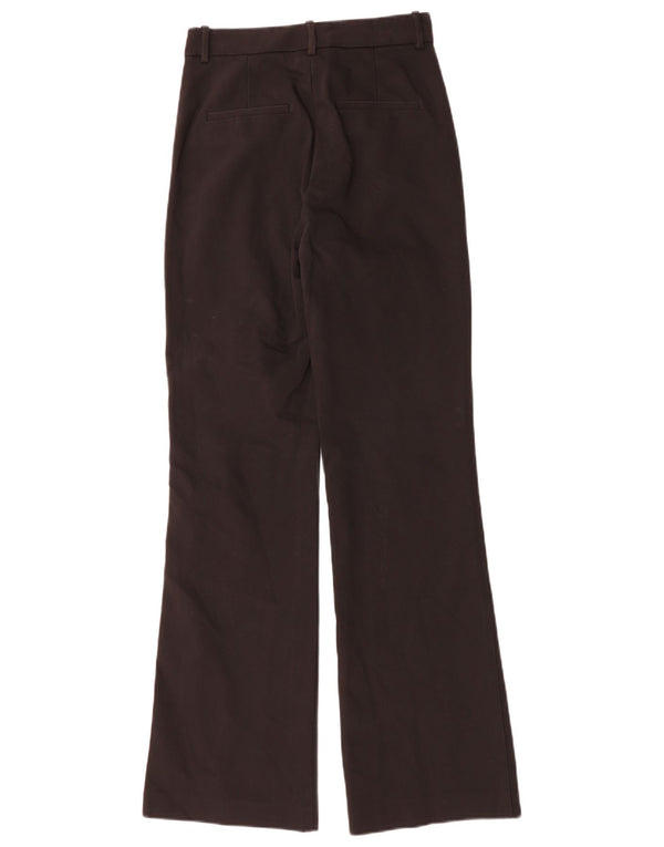 Calça feminina reta Massimo Dutti EU 36 XS W26 L32 algodão preto