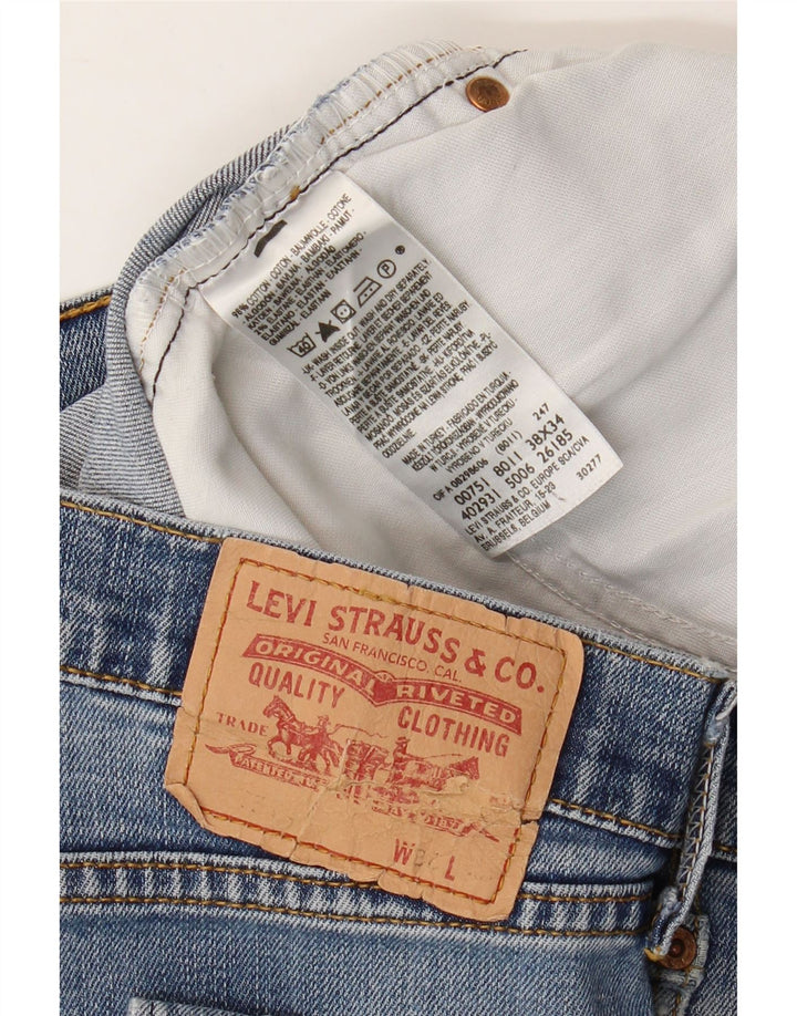 Jeans retos masculinos LEVI'S W38 L27 algodão azul