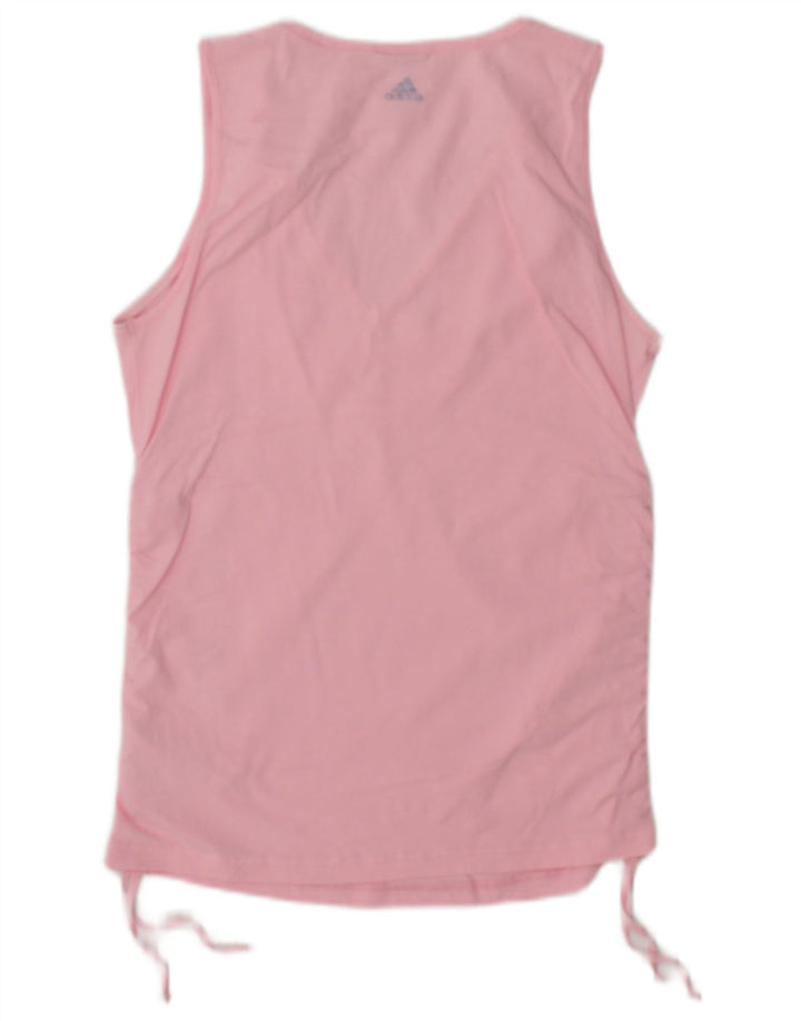 Adidas Womens Graphic Vest Top UK 12 Médio Algodão Rosa