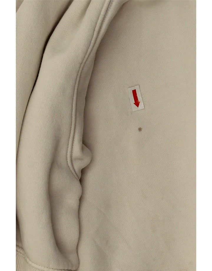 Nike Womens Crop Oversized Moletom Jumper UK 14 Médio Off White Algodão