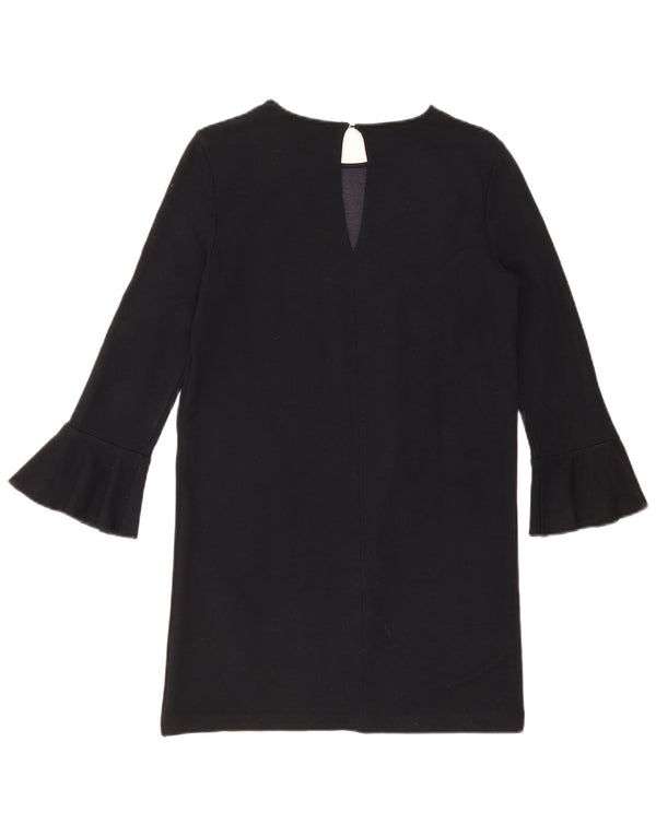 Vestido feminino de manga comprida Zara UK 10 pequeno azul marinho
