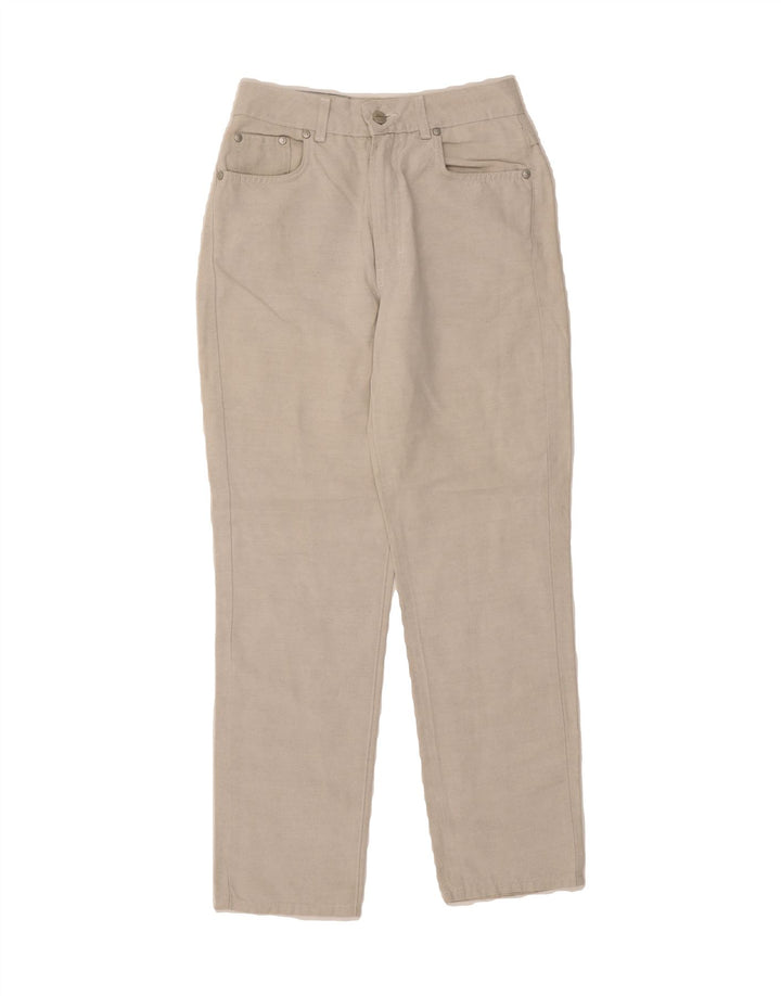 TRUSSARDI Womens Straight Casual Trousers W26 L26  Grey Cotton Vintage Trussardi and Second-Hand Trussardi from Messina Hembry 