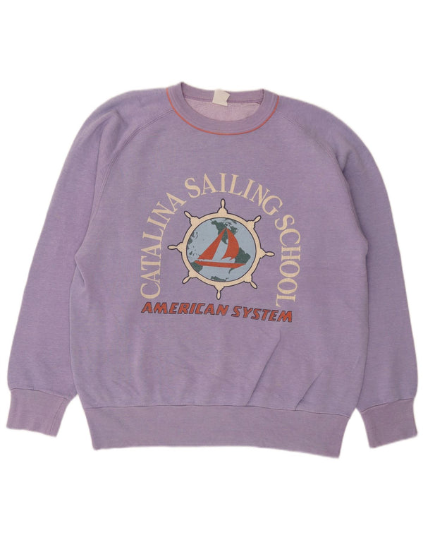 Suéter gráfico feminino vintage UK 18 XL roxo