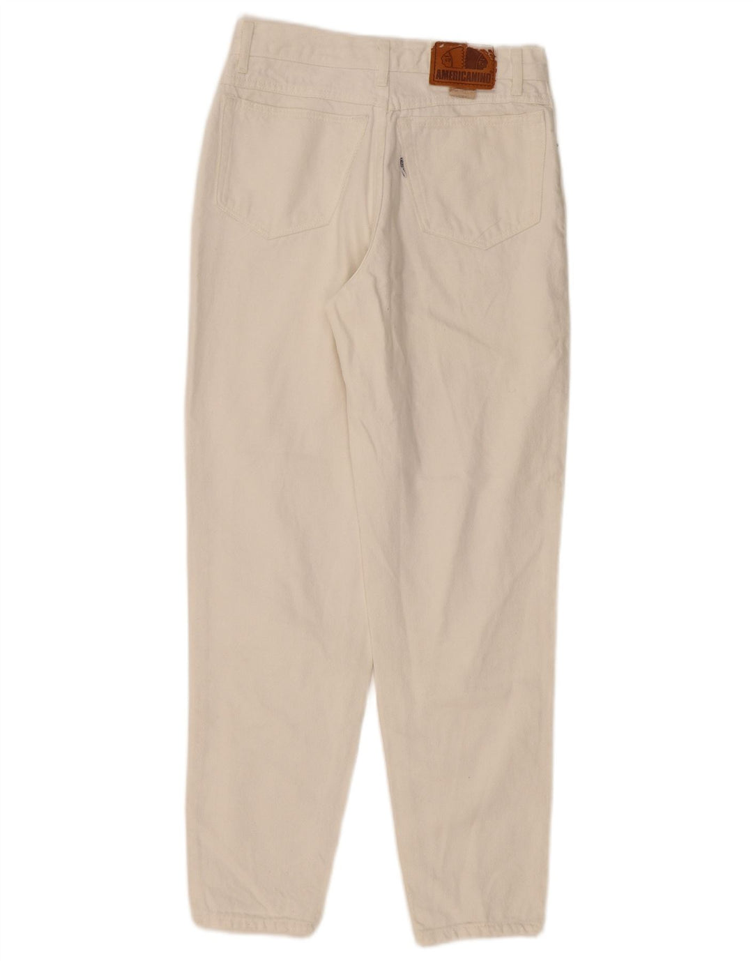 Calça jeans feminina Americanino cintura alta cônica W28 L28 off white clássica