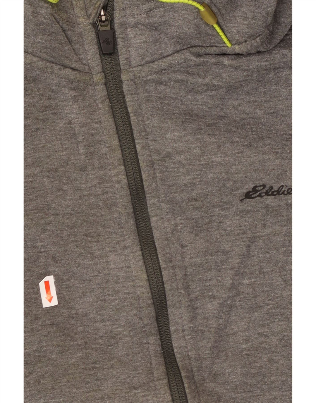EDDIE BAUER Suéter masculino com capuz e zíper grande poliéster cinza
