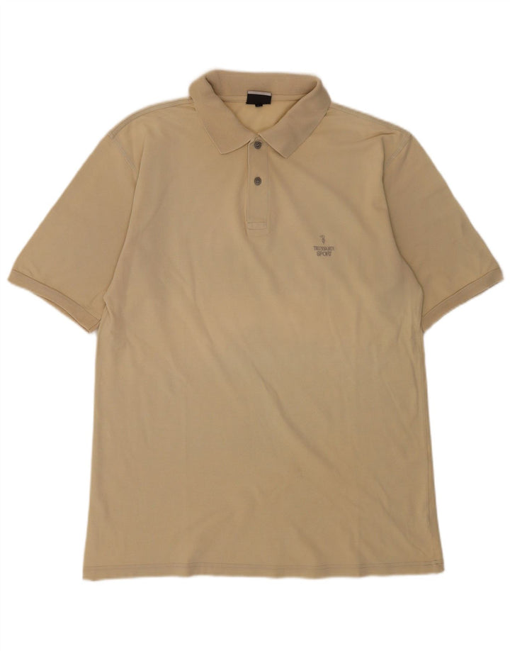 Camisa polo masculina Trussardi XL algodão bege
