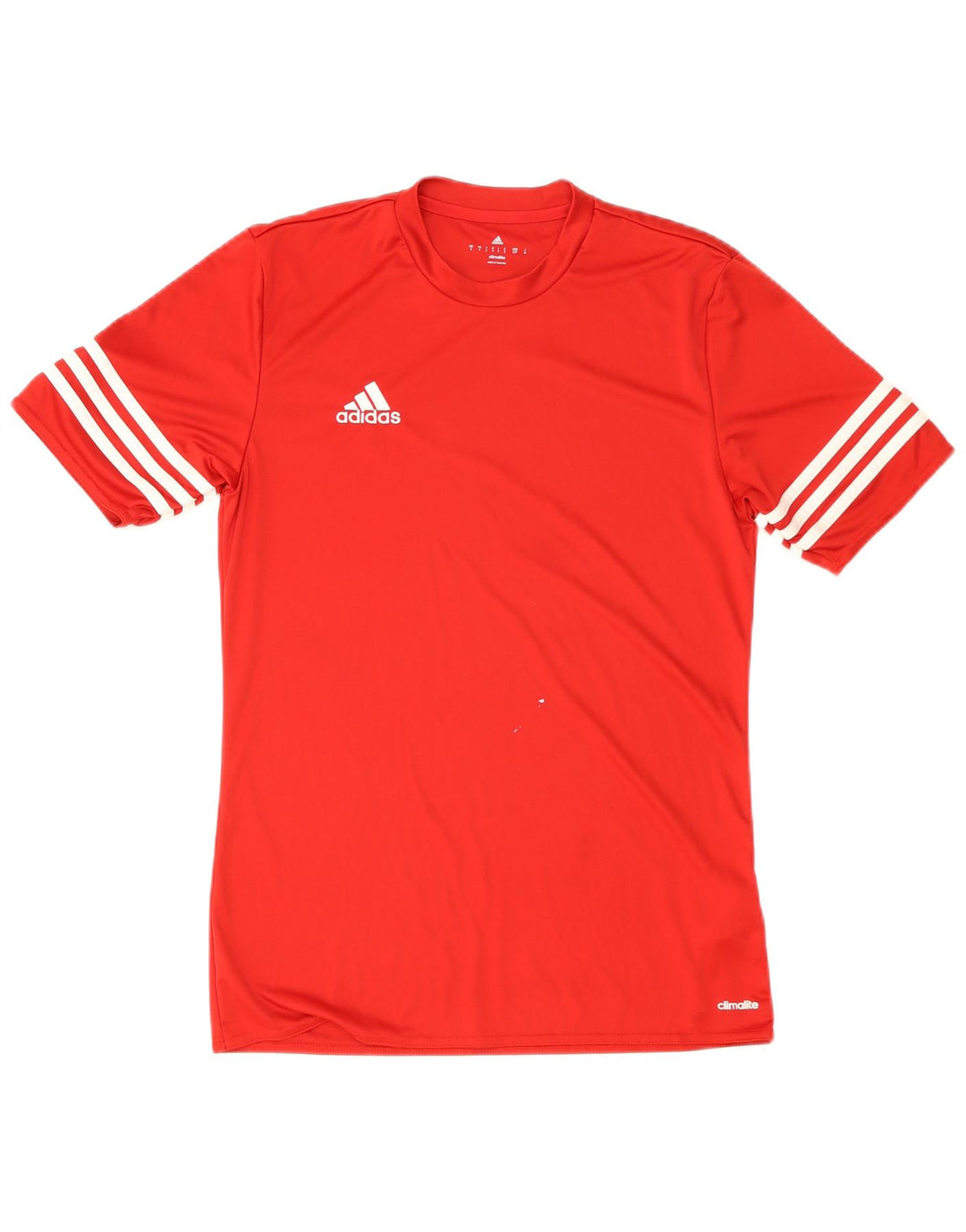 Adidas Mens Climalite Camiseta Top Pequeno Poliéster Vermelho