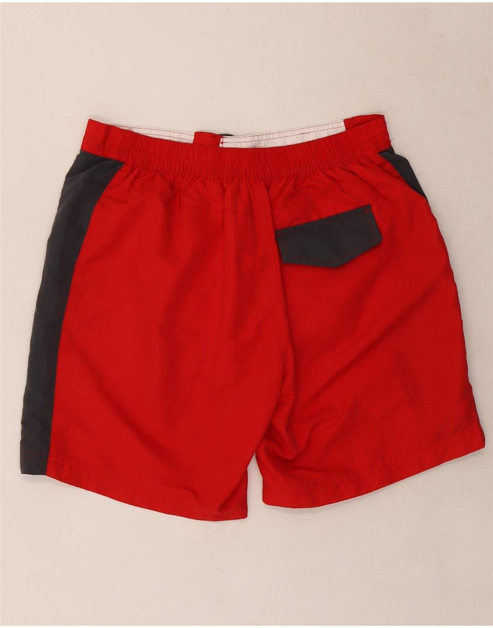 Shorts de natação masculino Kappa gráfico grande bloco colorido vermelho