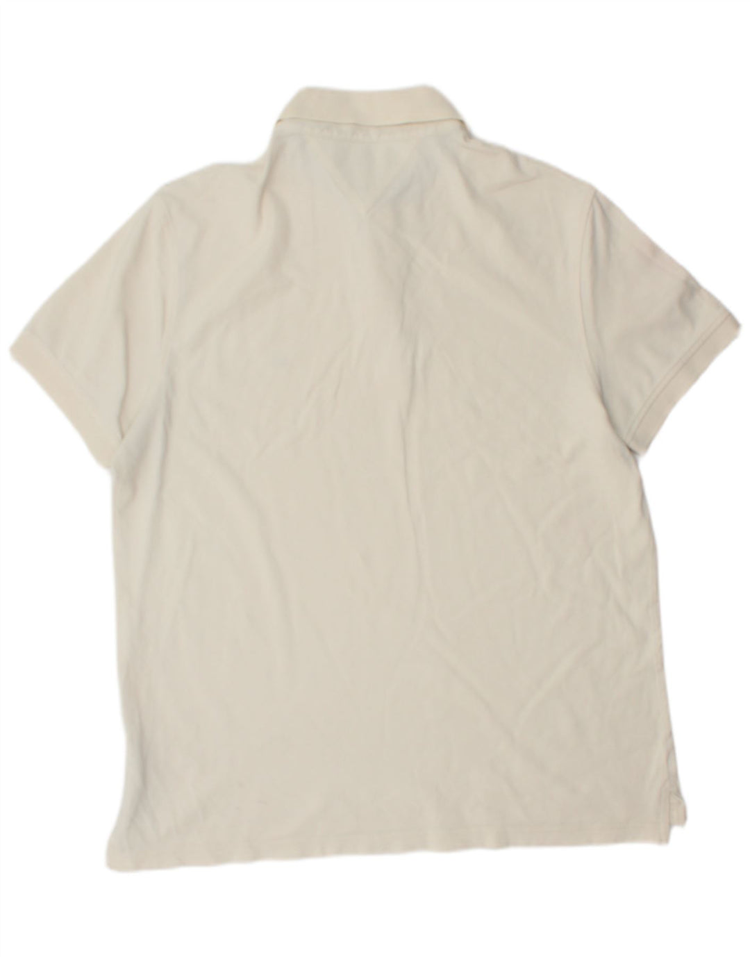 Camisa polo masculina TOMMY HILFIGER XL de algodão branco