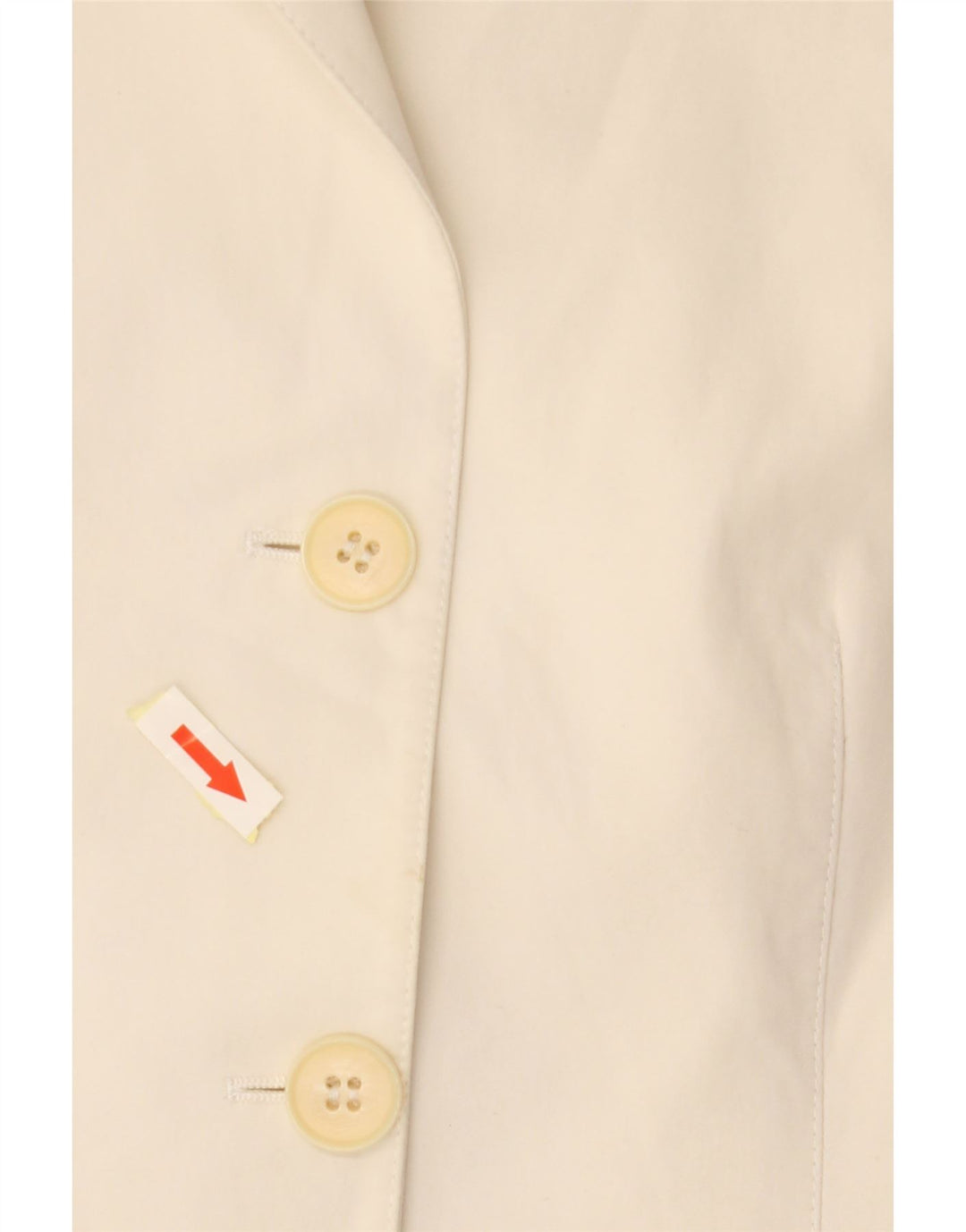 EMPORIO ARMANI Jaqueta blazer feminina de 3 botões IT 44 médio off white algodão