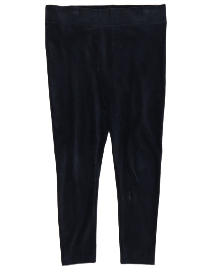 Leggings femininas Marks & Spencer Reino Unido 16 grande algodão azul marinho