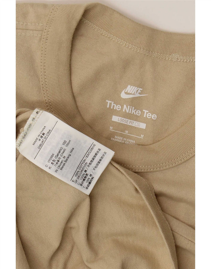 Camiseta masculina Nike Loose Fit Top de algodão bege médio