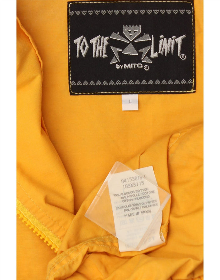 Mito Mens Treino Top Jaqueta Grande Algodão Colorblock Amarelo