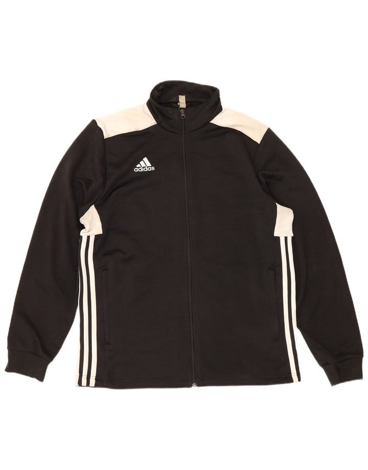 Adidas Mens Treino Top Jaqueta Grande Poliéster Colorblock Preto