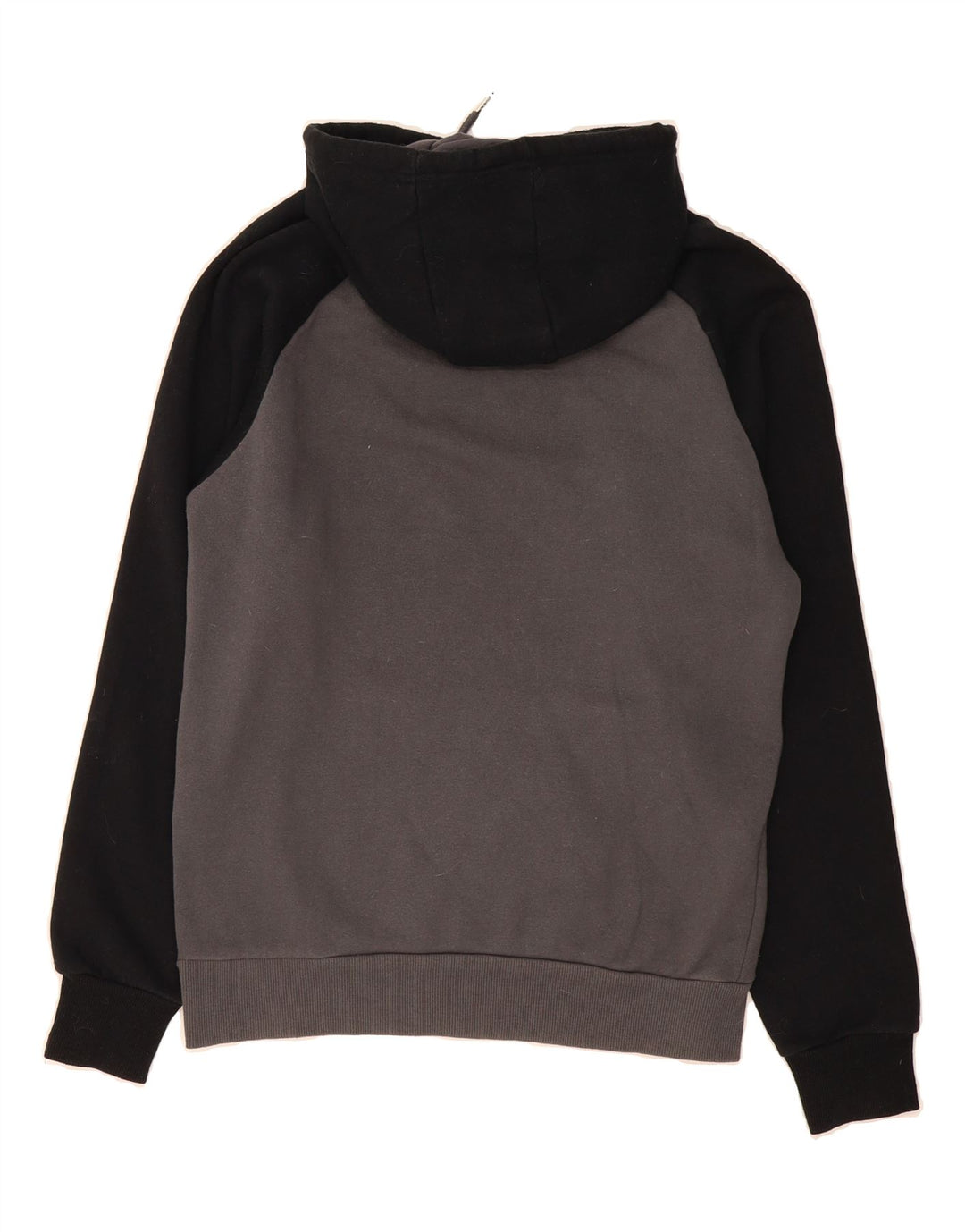 ELLESSE Mens Graphic Hoodie Jumper Small Grey Colourblock Cotton Vintage Ellesse and Second-Hand Ellesse from Messina Hembry 