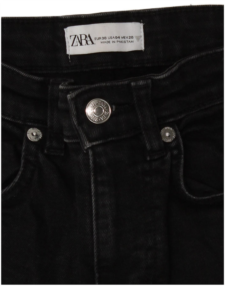 Calça jeans feminina Zara Bootcut EU 36 XS W26 L25 preta