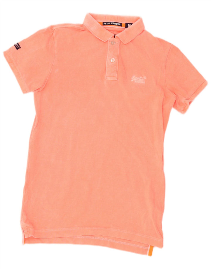 Camisa polo masculina Superdry médio algodão rosa