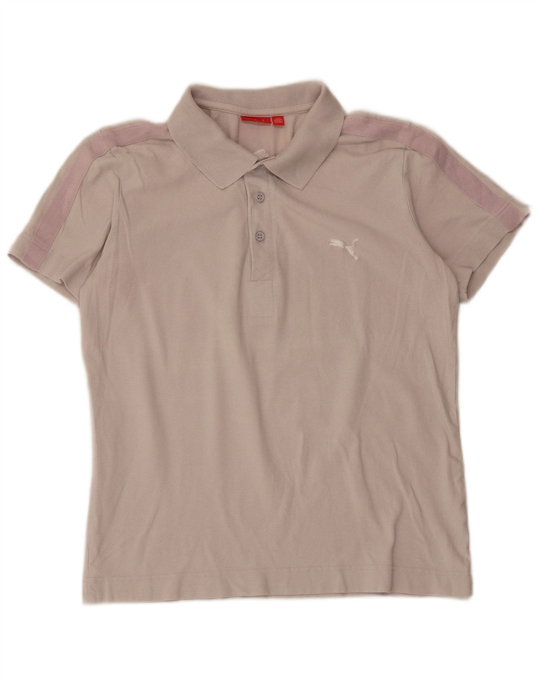 Camisa polo masculina Puma pequena cinza colorblock