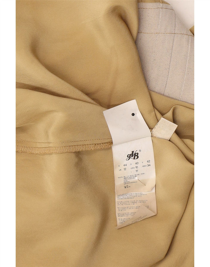 PERTE BY KRIZIA Womens Blouse Top UK 12 Medium Beige Silk Vintage Perte by Krizia and Second-Hand Perte by Krizia from Messina Hembry 