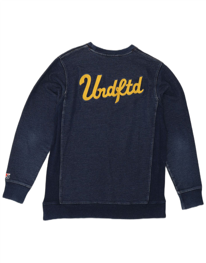 Moletom gráfico masculino invicto jumper médio algodão azul marinho
