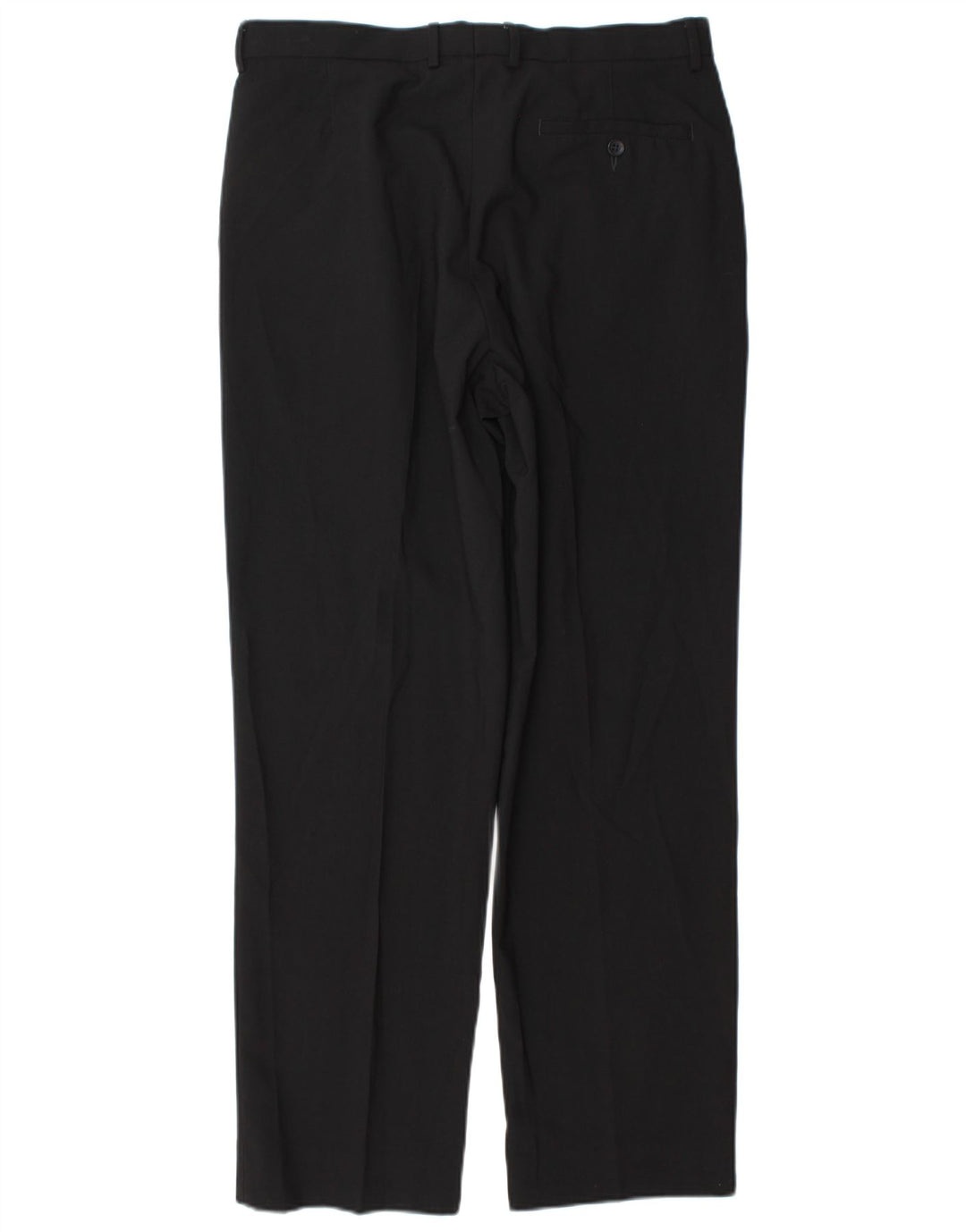 Calça chino reta masculina Marks & Spencer W34 L31 poliéster preto