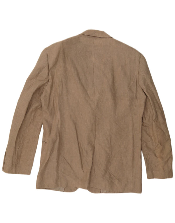 Jaqueta blazer masculina de 2 botões John Lewis Reino Unido 42 XL linho bege