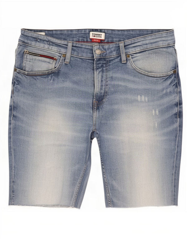 Tommy Hilfiger Masculino Thavar Slim Denim Shorts W33 Médio Azul Algodão