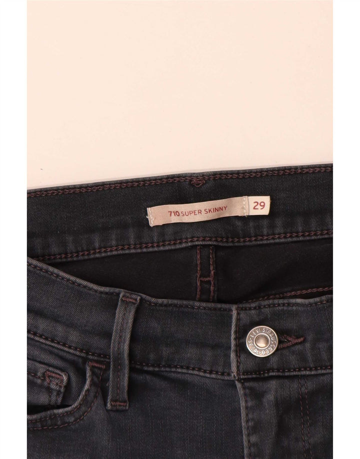 Calça jeans feminina Levi's 710 Super Skinny W29 L31 cinza