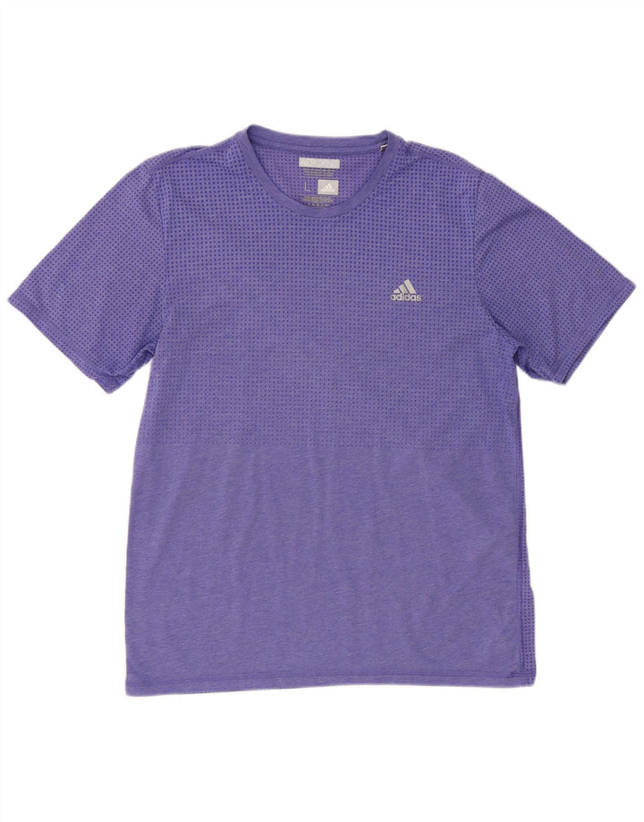 Adidas Mens Climacool Camiseta Top Grande Roxo Poliéster