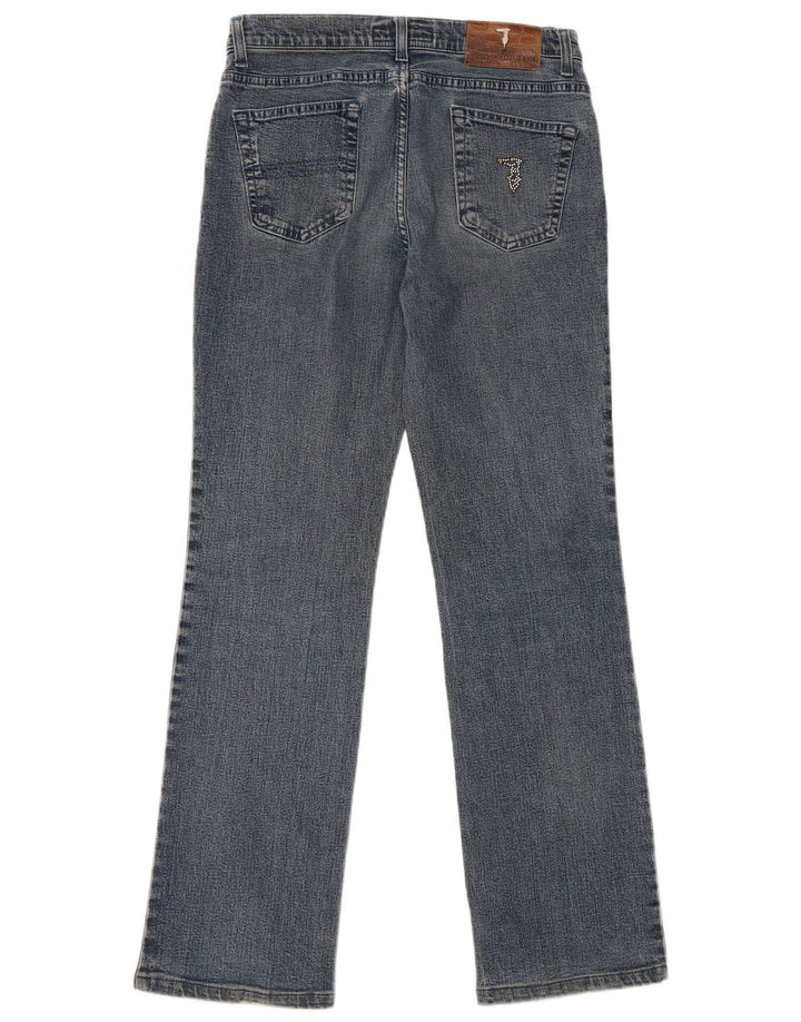 Jeans retos femininos Trussardi W29 L30 algodão azul