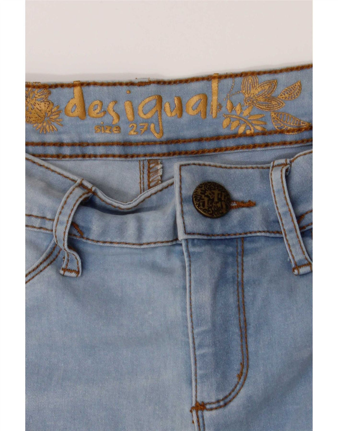 Desigual Jeans Skinny Feminino W27 L31 Azul