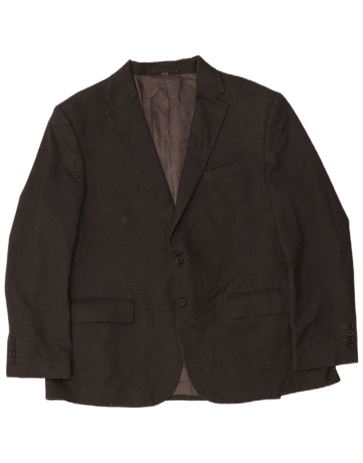 Jaqueta blazer masculina de ajuste regular de 2 botões Marks & Spencer Reino Unido 44 2XL cinza