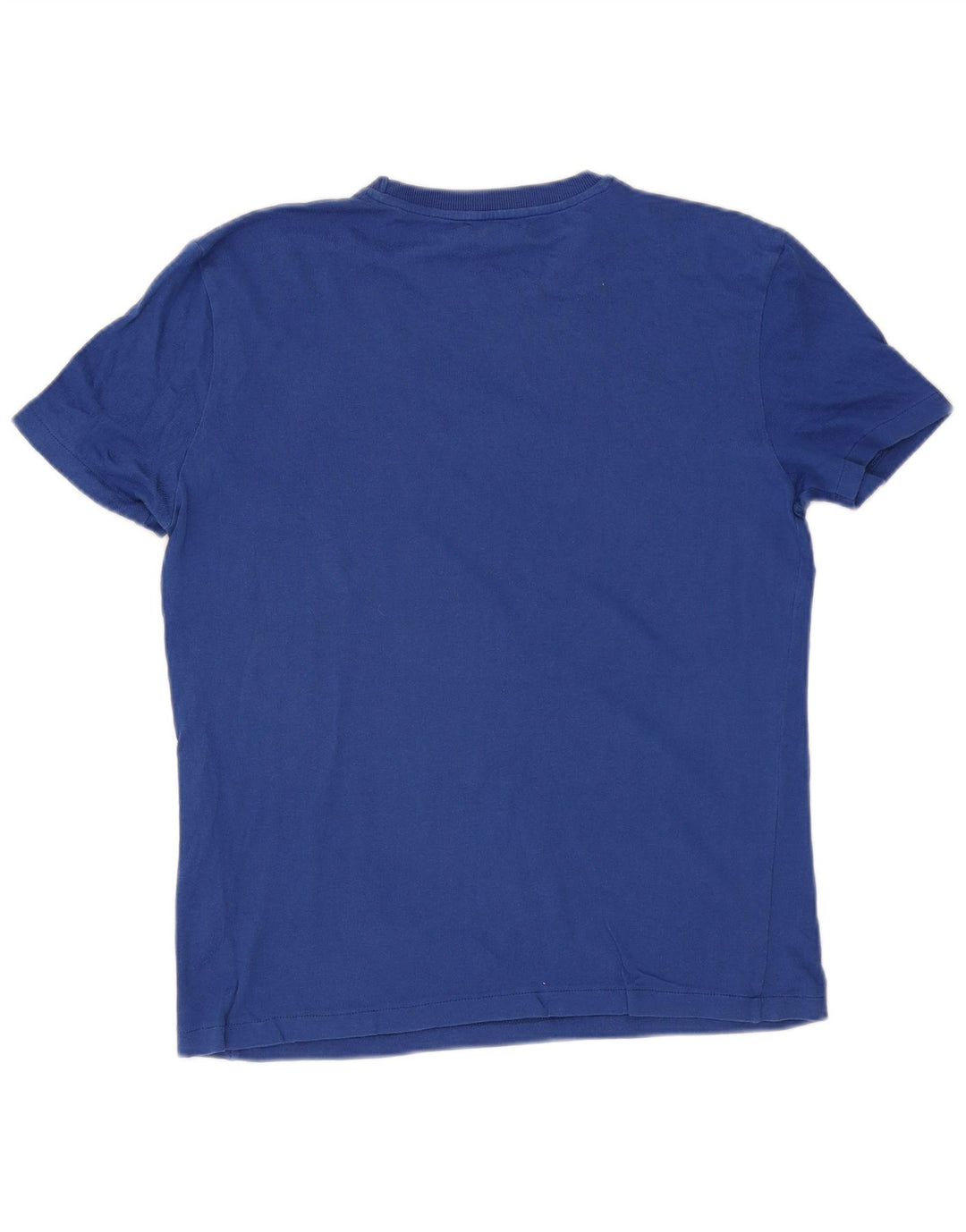 Camiseta masculina Zara Top grande algodão azul