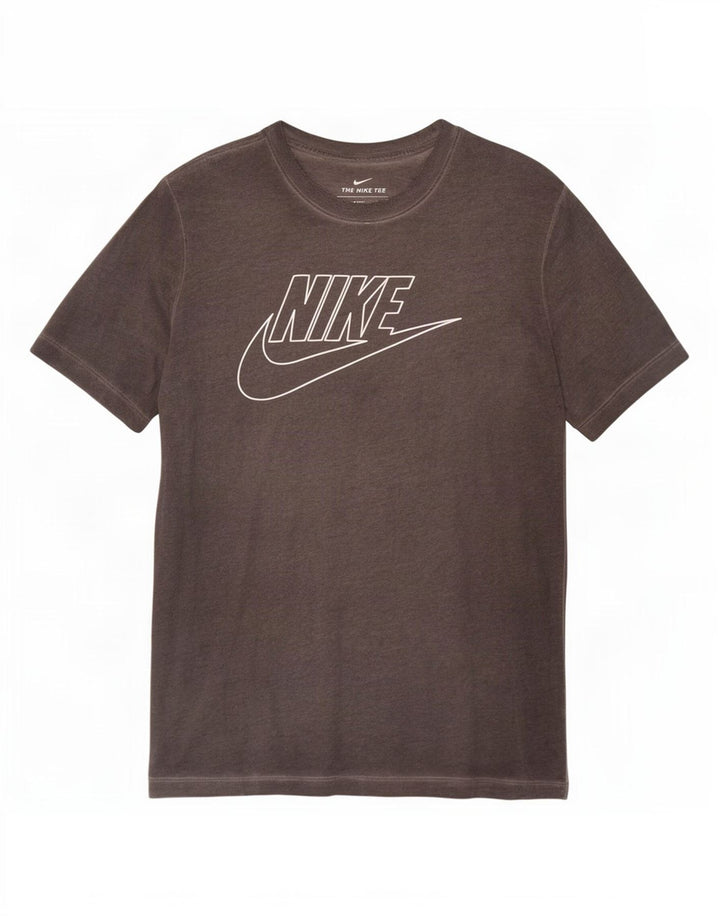 Camiseta Nike masculina gráfica grande cinza