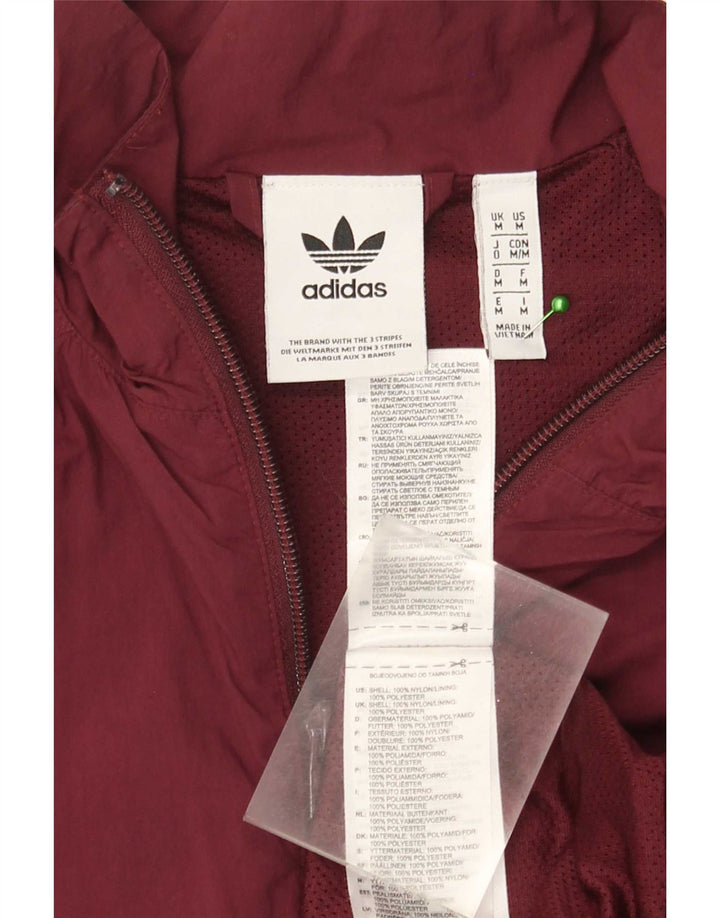 Jaqueta Adidas Mens Treino Top Médio Borgonha Nylon
