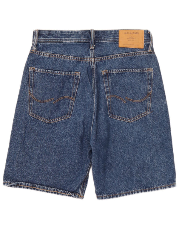 Shorts jeans masculinos Jack & Jones Baggy XS W26 algodão azul