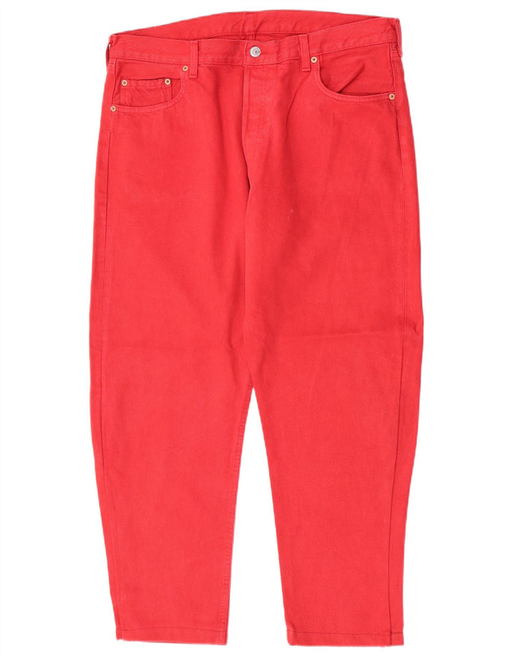 Levi's Masculino 501 Cropped Slim Jeans W38 L26 Vermelho