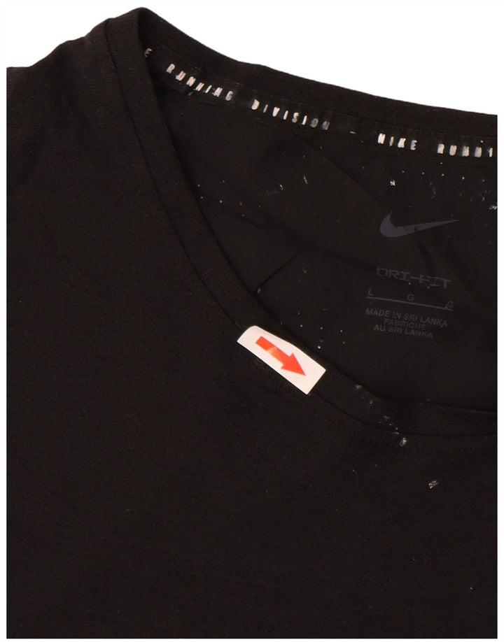 Camiseta masculina NIKE Dri Fit Graphic Top grande poliéster preto