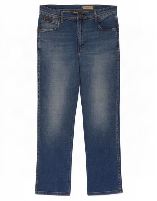 Wrangler Masculino Texas Straight Jeans W36 L30 Azul Algodão
