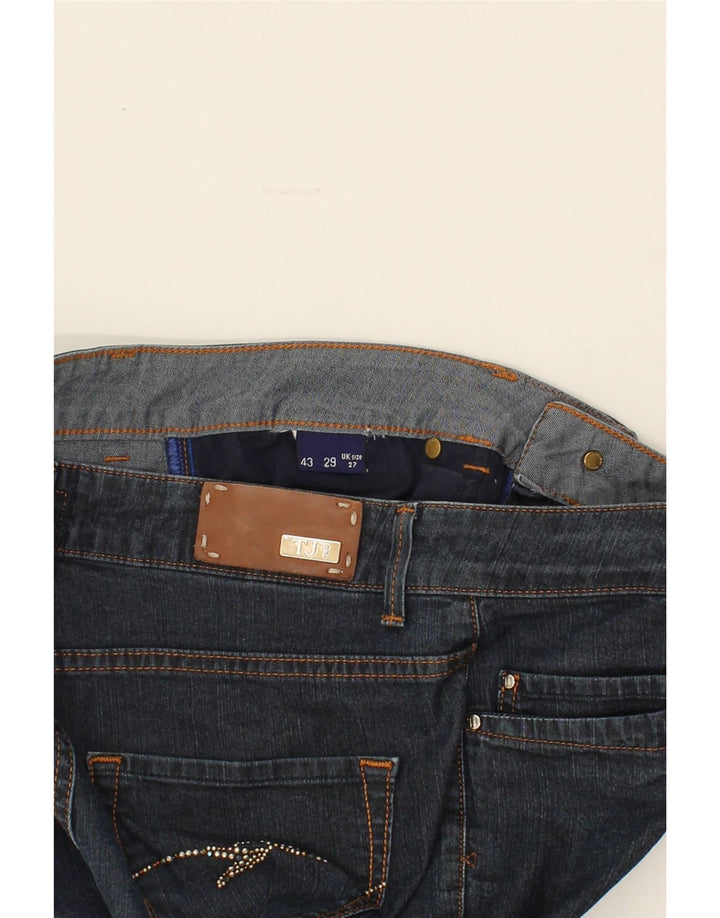 TRUSSARDI Womens Slim Jeans W27 L27  Navy Blue Vintage Trussardi and Second-Hand Trussardi from Messina Hembry 