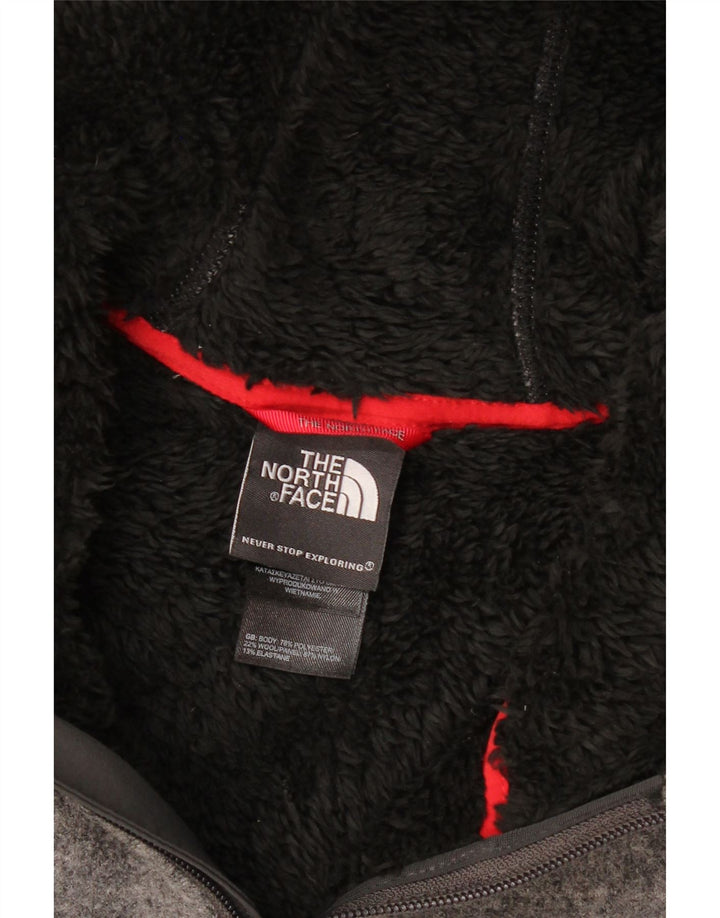 Jaqueta masculina de malha com capuz THE NORTH FACE UK 42 XL cinza manchada