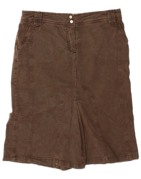 Saia jeans feminina Trussardi IT 42 médio W30 algodão marrom