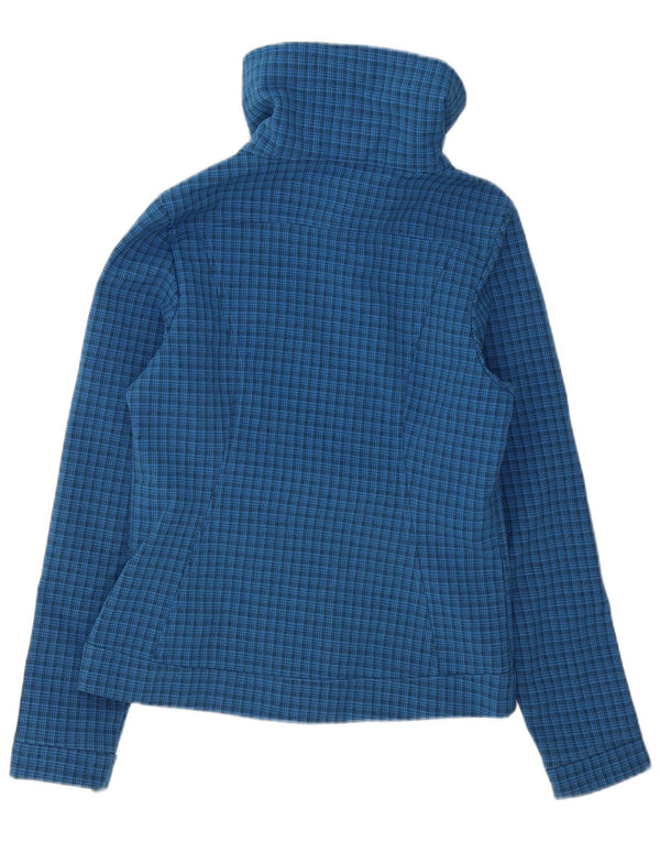 Jaqueta corta-vento feminina The North Face UK 10 poliéster xadrez azul pequeno
