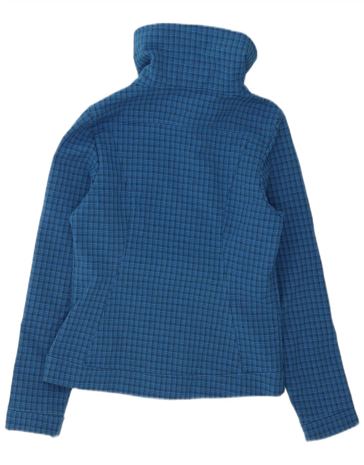 Jaqueta corta-vento feminina The North Face UK 10 poliéster xadrez azul pequeno
