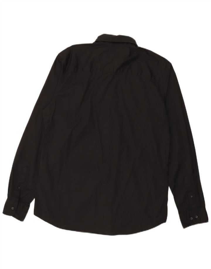Camisa masculina JACK & JONES grande algodão preto