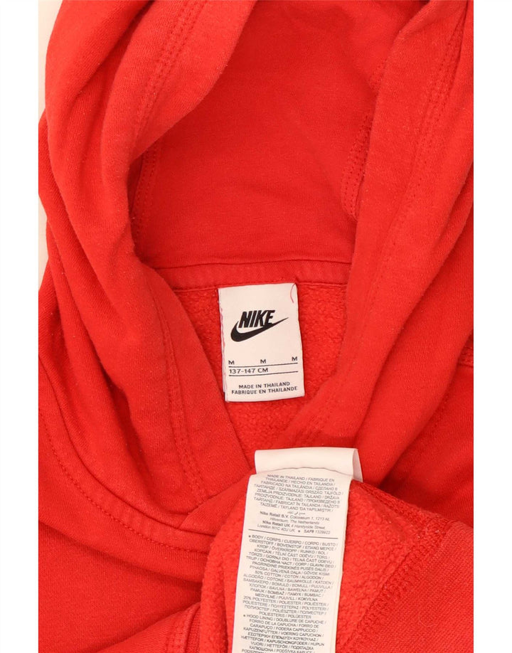 Nike Meninos Hoodie Jumper 10-11 Anos Médio Algodão Vermelho