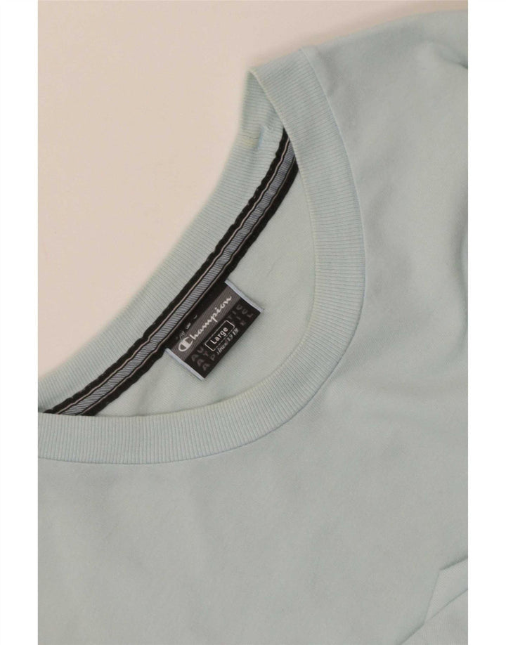 Camiseta masculina estampada Champion grande azul