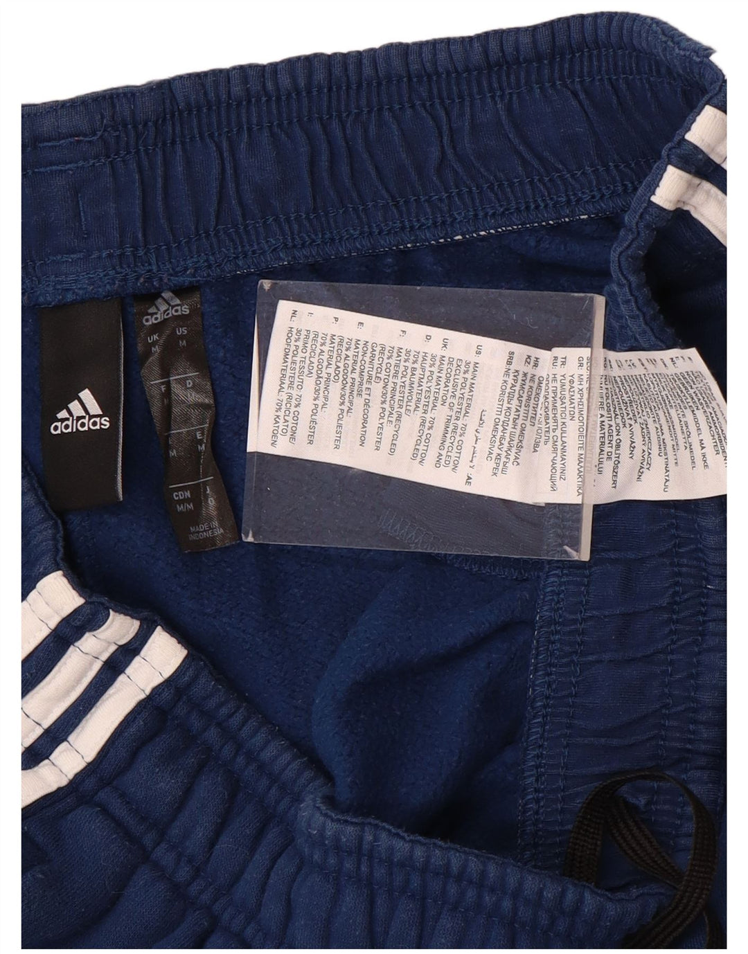ADIDAS Calça de treino masculina Joggers médio azul algodão