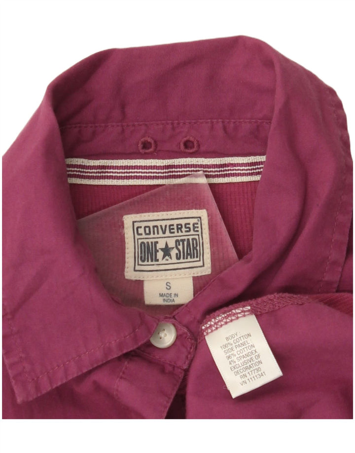 Camisa feminina CONVERSE One Star UK 10 algodão colorblock rosa pequeno